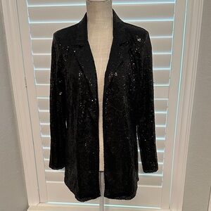 NWT Cupshe Black Sequin Blaser, Size S.